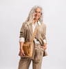 Image of Daniella Lehavi Alma Woven Italian Leather Crossbody - Caramel *Take 25% Off*