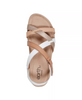 Image of Earth Shoes Sterling Strappy Flat Sandals - Cognac/Gold/Multicolor