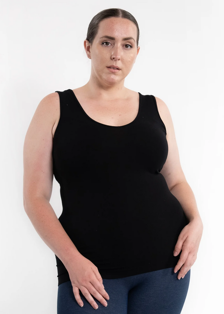Elietian Reversible Tank Curvy Fit - Black