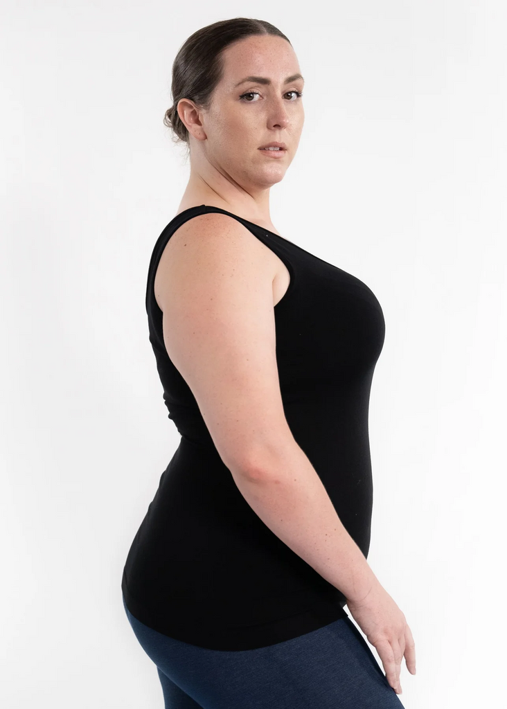 Elietian Reversible Tank Curvy Fit - Black