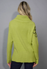 Image of Picadilly Floral Embroidery Cowl Neck Sweater Tunic - Leek