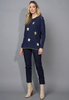 Image of Picadilly Multi Star Sweater - Navy/Multicolor