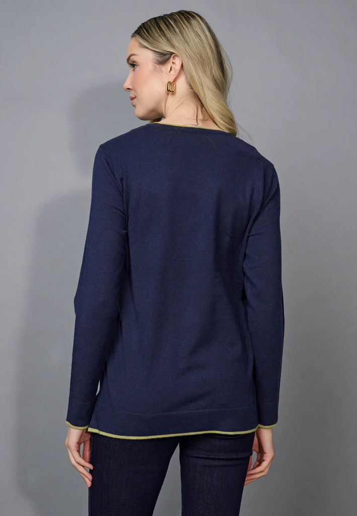 Picadilly Multi Star Sweater - Navy/Multicolor