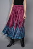 Image of Picadilly Printed Crinkle Maxi Skirt - Bordeaux/Multicolor