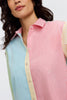 Image of Foxcroft Meghan Essential Cotton Pinpoint Non-Iron Shirt - Multicolor Stripes