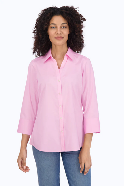 Foxcroft Mary Stretch Non-Iron Shirt - Bubblegum Pink