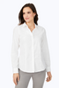 Image of Foxcroft Dianna Essential Cotton Pinpoint Non-Iron Shirt - White
