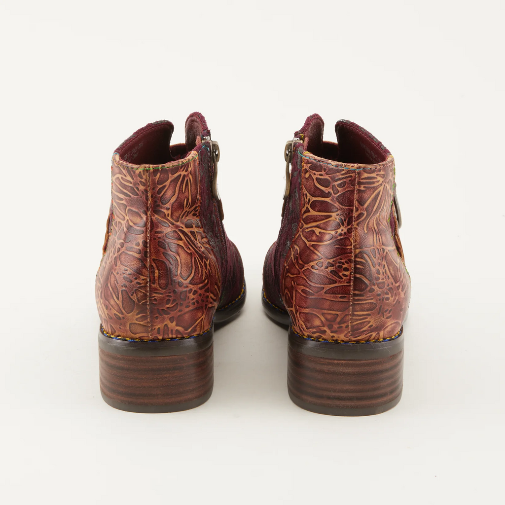 L'Artiste by Spring Step Georgiana Bootie - Purple Multicolor