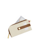 Image of Hammitt 210 East Leather Wallet - Cream/Mahogany/Antique Gold