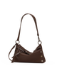 Image of Hammitt Kyle Small Shoulder Bag - Belted Espresso/Gunmetal