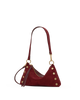 Image of Hammitt Kyle Small Shoulder Bag - Cherrywood Suede/Brushed Gold