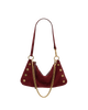 Image of Hammitt Kyle Small Shoulder Bag - Cherrywood Suede/Brushed Gold