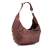 Image of Hammitt Tom Medium Zip Hobo Bag - Cherrywood Pebble/Brushed Gold