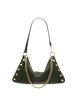 Image of Hammitt Kyle Medium Shoulder Bag - Twin Crest Pebble/Brushed Gold
