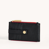 Image of Hammitt 210 West Wallet - Black/Brushed Gold/Red Zip