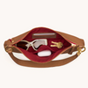 Image of Hammitt Kyle Medium Shoulder Bag - Mahogany/Brushed Gold/Red Zip