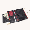 Image of Hammitt Levy Wallet - Black/Brushed Gold/Red Zip