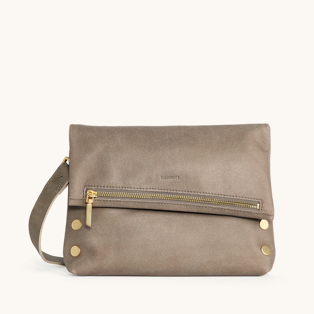 Hammitt VIP Medium Clutch - Pewter/Brushed Gold