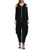 Image of IC Collection Long Sleeve Cold Shoulder Zip Front Jumpsuit - Black *Take 35% Off*