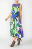 Image of IC Collection Sleeveless Floral Print Pucker and Mesh Dress - Multicolor *Take 25% Off*