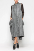 Image of IC Collection Mock Neck Sleeveless Swing Dress - Silver