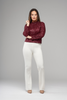 Image of Insight New York Sequin Mock Neck Top - Bordeaux