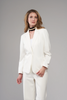Image of Insight New York Single Button Knit Blazer - White