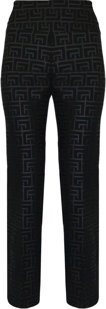 Insight New York Straight Leg Printed Scuba Pant - Black/New Pacman Print