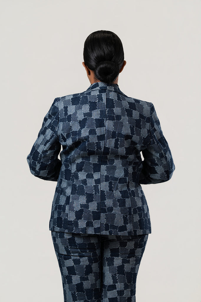 Insight New York Patchwork Blazer - Denim