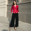 Image of Clara Sunwoo Liquid Leather Jacket - Red