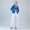 Image of Clara Sunwoo Soft Suede Jacket - French Blue
