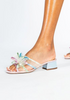 Image of J. Reneé Finola Rhinestone Embellished Mesh Bow Slide Sandal - Pastel Multicolor