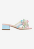 Image of J. Reneé Finola Rhinestone Embellished Mesh Bow Slide Sandal - Pastel Multicolor