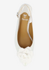 Image of J. Reneé Kendry Grosgrain Flower Detail Patent Slingback Pump - White