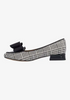 Image of J. Reneé Kori Bow Detail Houndstooth Print Low Heel - Black/White