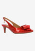 Image of J. Reneé Delara Bow Detail Patent Slingback - Red