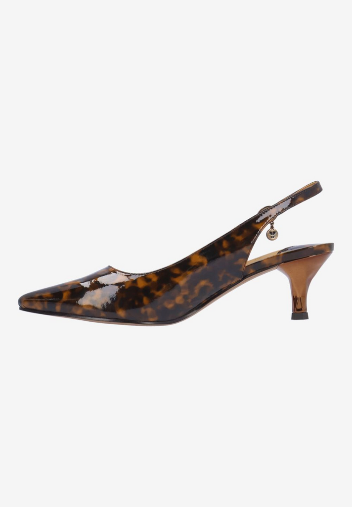 J. Reneé Ferryanne Slingback - Tortoiseshell Patent