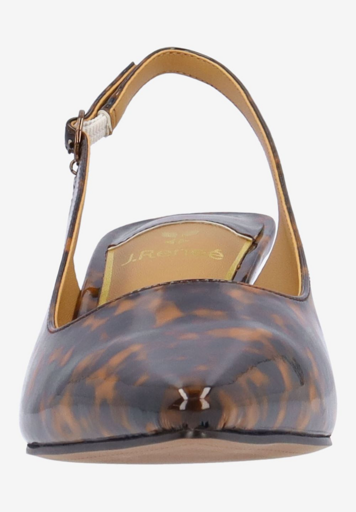 J. Reneé Ferryanne Slingback - Tortoiseshell Patent