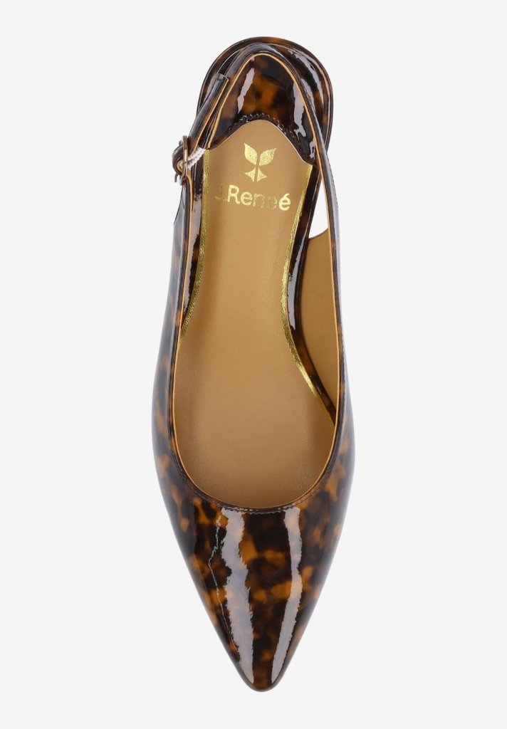J. Reneé Ferryanne Slingback - Tortoiseshell Patent