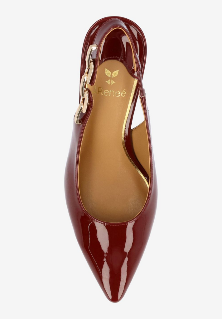 J. Reneé Krissa Slingback - Dark Cherry Patent