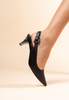 Image of J. Reneé Mayetta Slingback - Black Kidskin