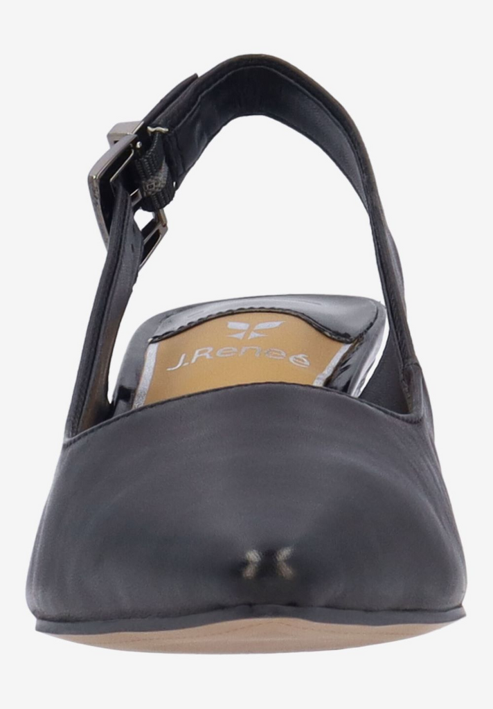 J. Reneé Mayetta Slingback - Black Kidskin