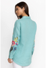 Image of Johnny Was Gracey Linen Button Front Embroidered Shirt - Marine Blue/Multicolor