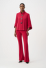 Image of Joseph Ribkoff Tulip Sleeve Three Button Trapeze Jacket - Deep Cherry