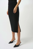 Image of Joseph Ribkoff Sweater Knit Pull-On Midi Skirt - Black