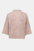 Image of Joseph Ribkoff Mock Neck Long Sleeve Diamond Pattern Knit Sweater - Rose Pink