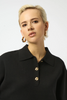 Image of Joseph Ribkoff Pocket Detail Sweater Knit Boxy Pullover - Black