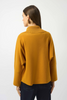 Image of Joseph Ribkoff Half-Zip Front Neckline Boxy Pull-Over Sweater - Medallion Gold
