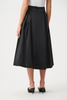 Image of Joseph Ribkoff Flared Stretch Taffeta Skirt with Box Pleats - Black