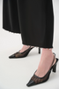 Image of Joseph Ribkoff Wide Leg Silky Knit Pearl Trim Pull-On Pant - Black